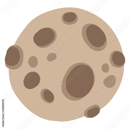 Mercury planet, illustration, vector on white background.