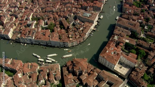 Panoramica aerea lungo il Canal Grande