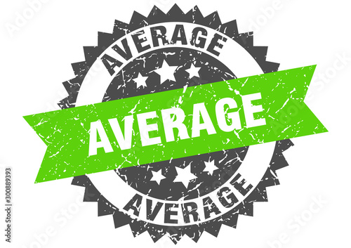 average grunge stamp with green band. average