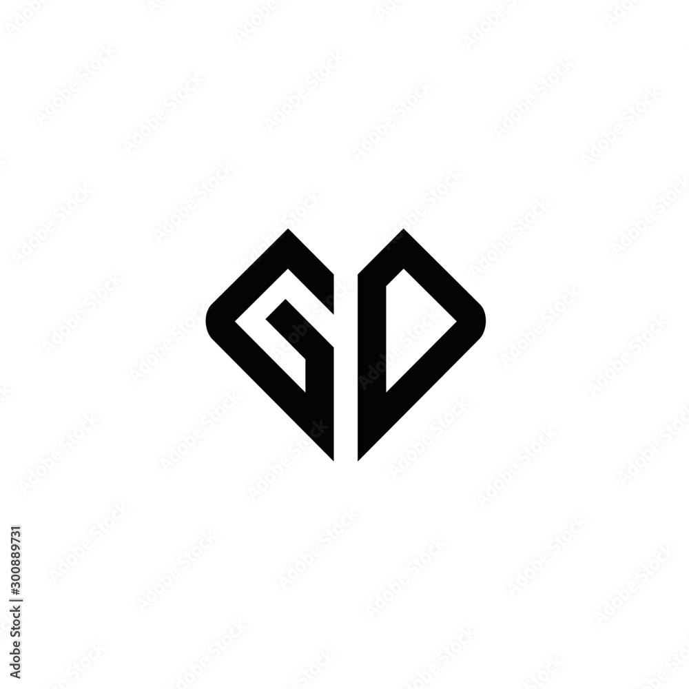 Letter GD logo icon design template elements
