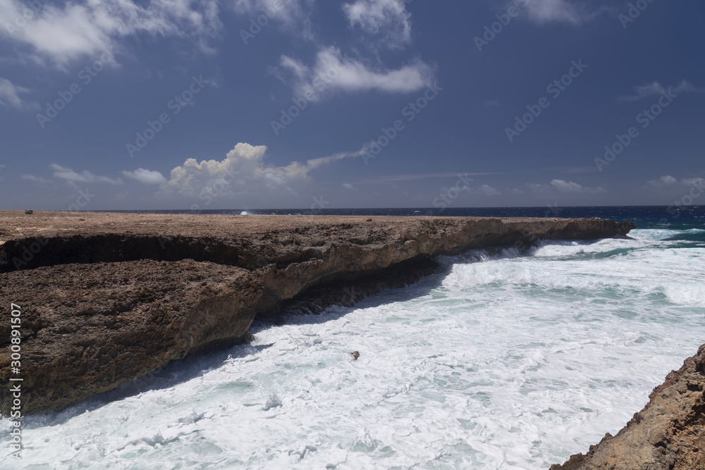 Obraz premium sea beach coast tropical Bonaire island Caribbean sea