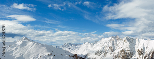 Silvretta Alps winter panorama, Austria