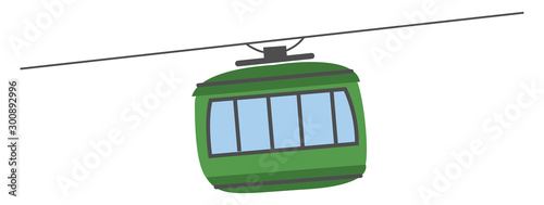 Funicular, illustration, vector on white background.