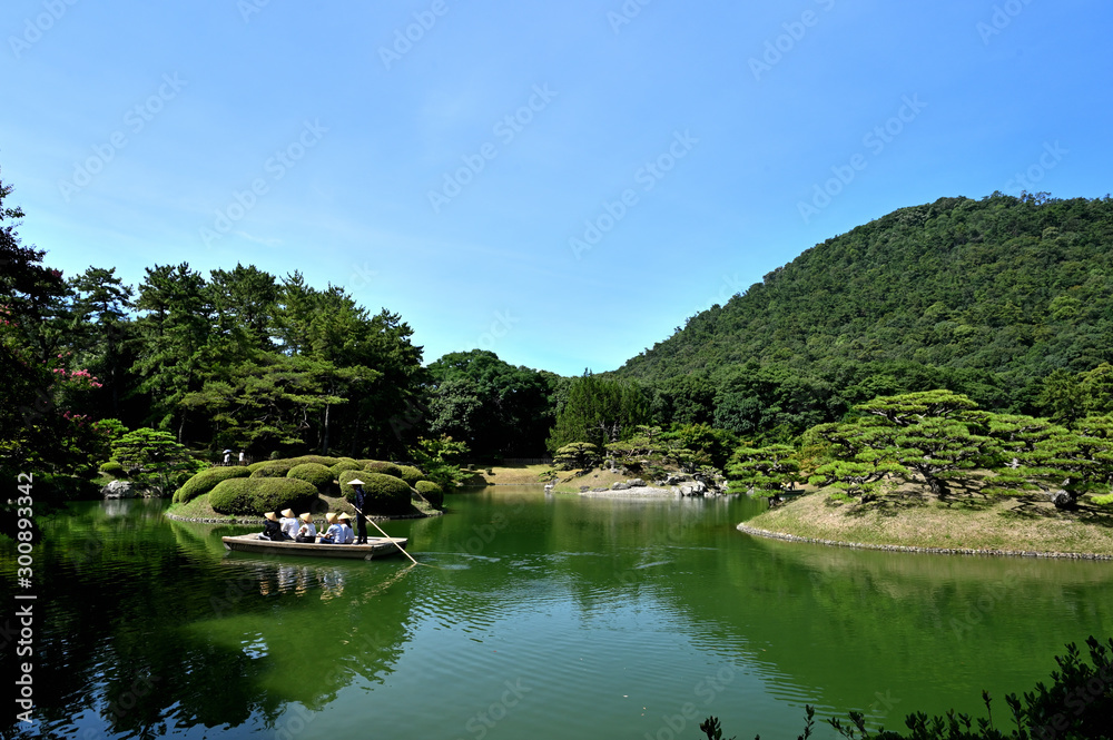 真夏の栗林公園