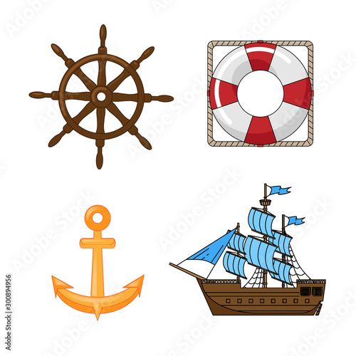 marine vector set