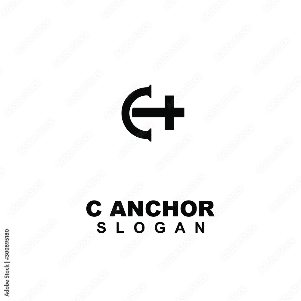 anchor with letter c modern logo icon design vector illustration anchor with letter c modern logo icon design vector illustration