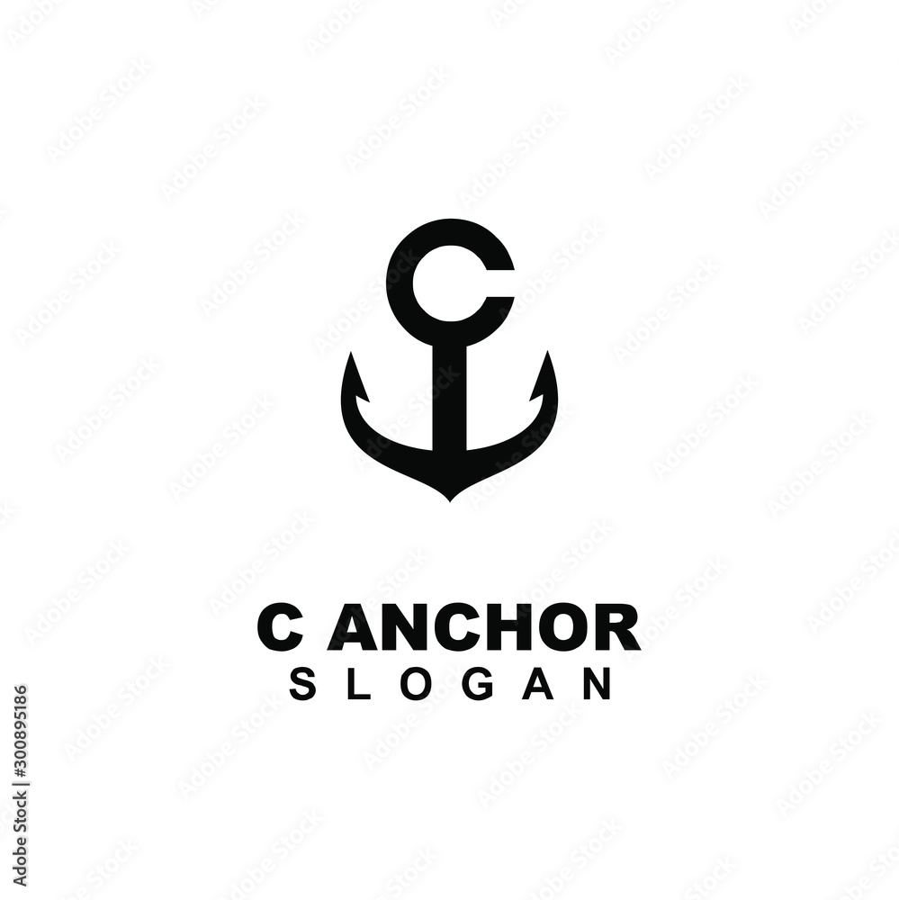 anchor with letter c modern logo icon design vector illustration anchor with letter c modern logo icon design vector illustration