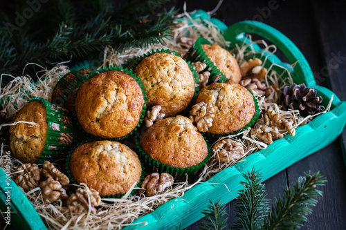 New Year and Christmas Carrot-Nut Muffins