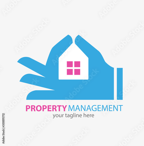 Vector abstract, Property management symbol.