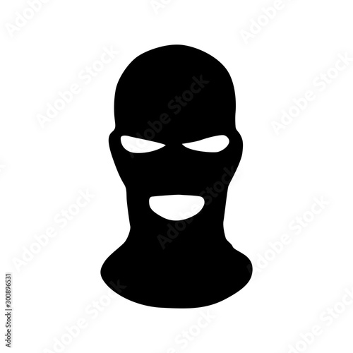 Vector masks of criminals, bandits and mafia