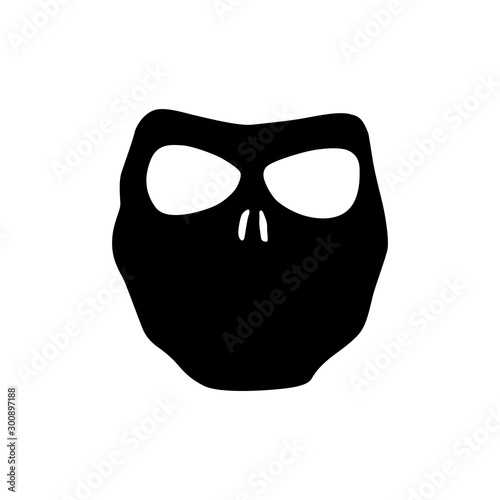 Vector masks of criminals, bandits and mafia