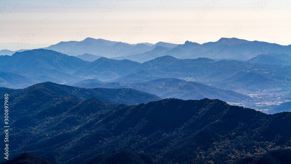 relieves y perfiles de montañas