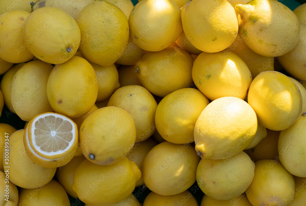 Lemons as background and texture