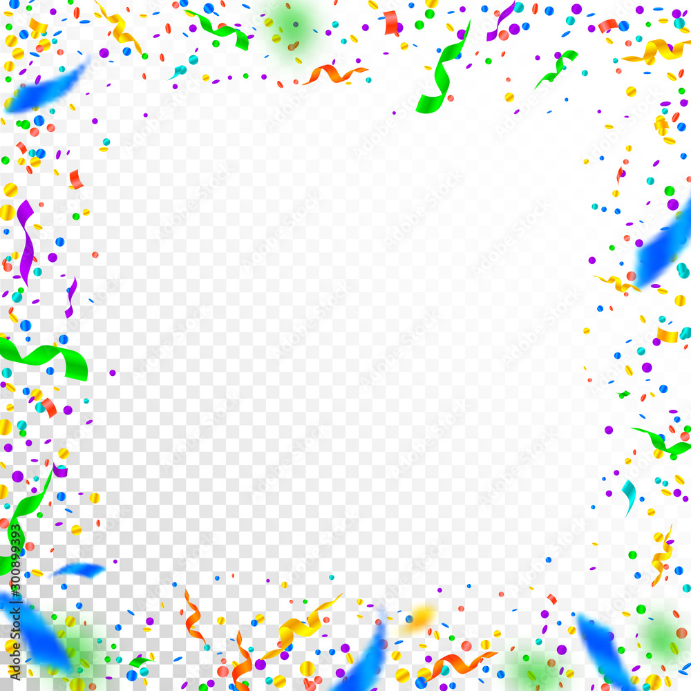 Streamers and confetti. Colorful tinsel and foil r Streamers and confetti. Colorful tinsel and foil r