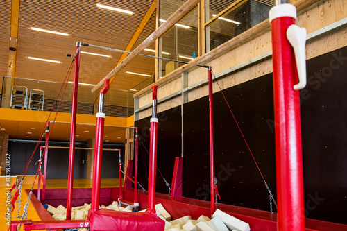 Gymnastic equipment in a gymnastic center in the Faroe Islads 