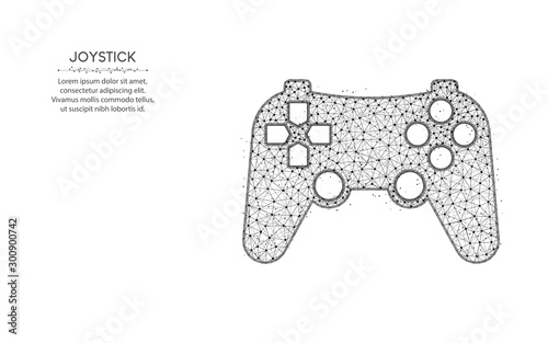 Joystick, Game console polygonal vector illustration