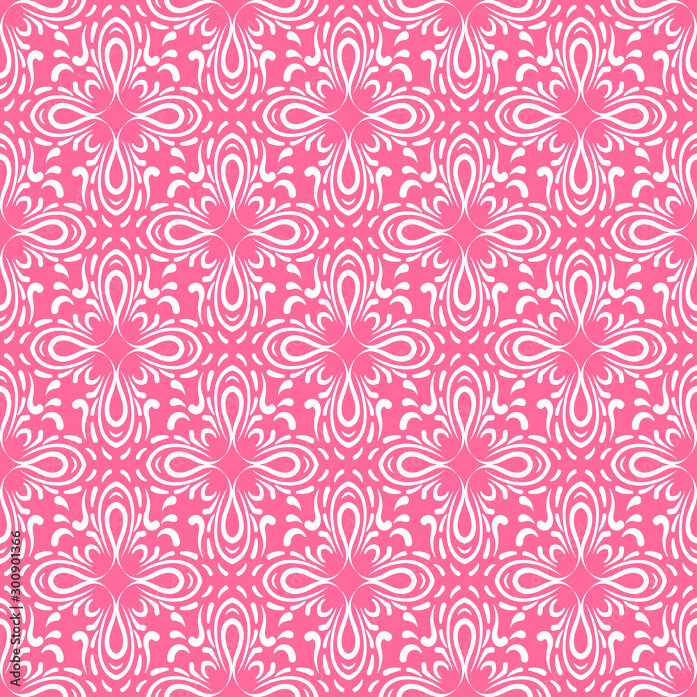 Pink simple floral seamless background for your design Pink simple floral seamless background for your design
