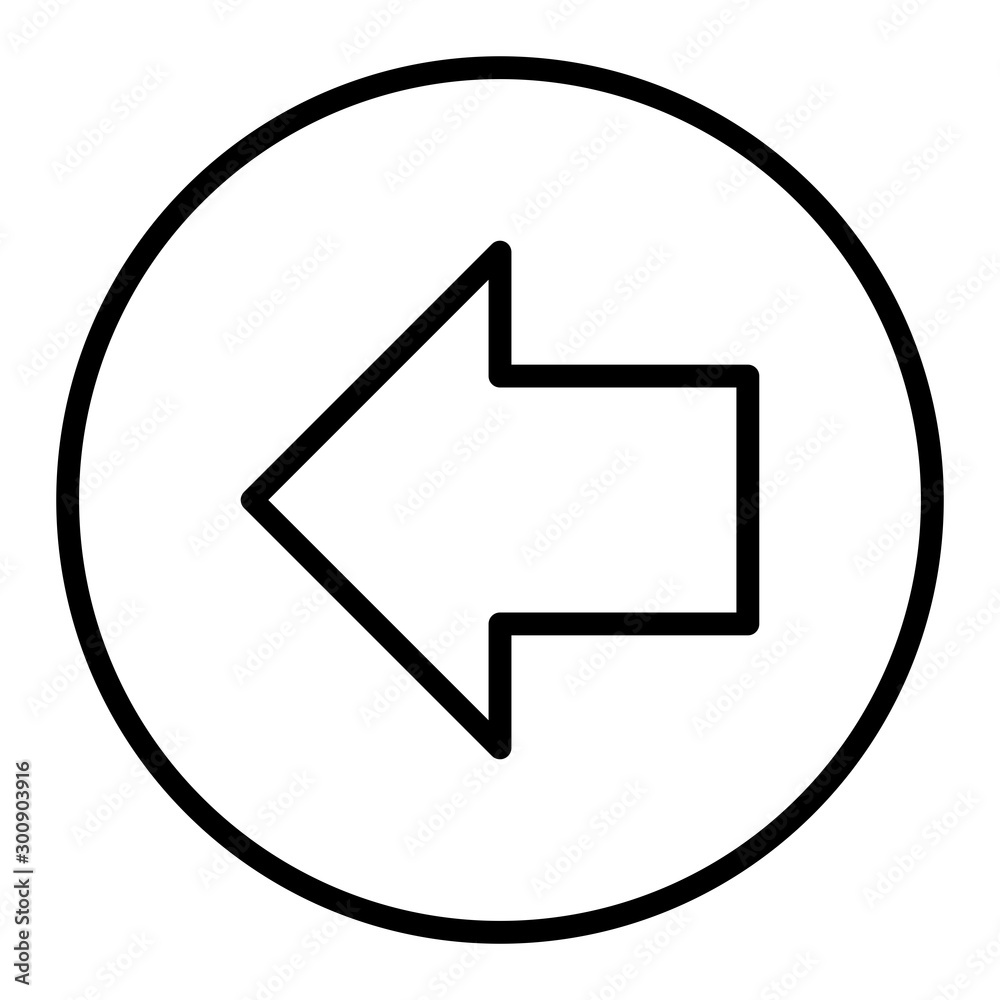 Left Arrow Vector Icon White Background Left Arrow Vector Icon White Background