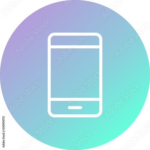 Mobile Vector Icon White Background