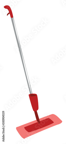 Floor cleaner, illustration, vector on white background.