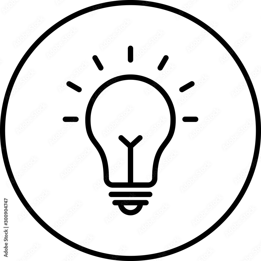 Bulb Vector Icon White Background Bulb Vector Icon White Background