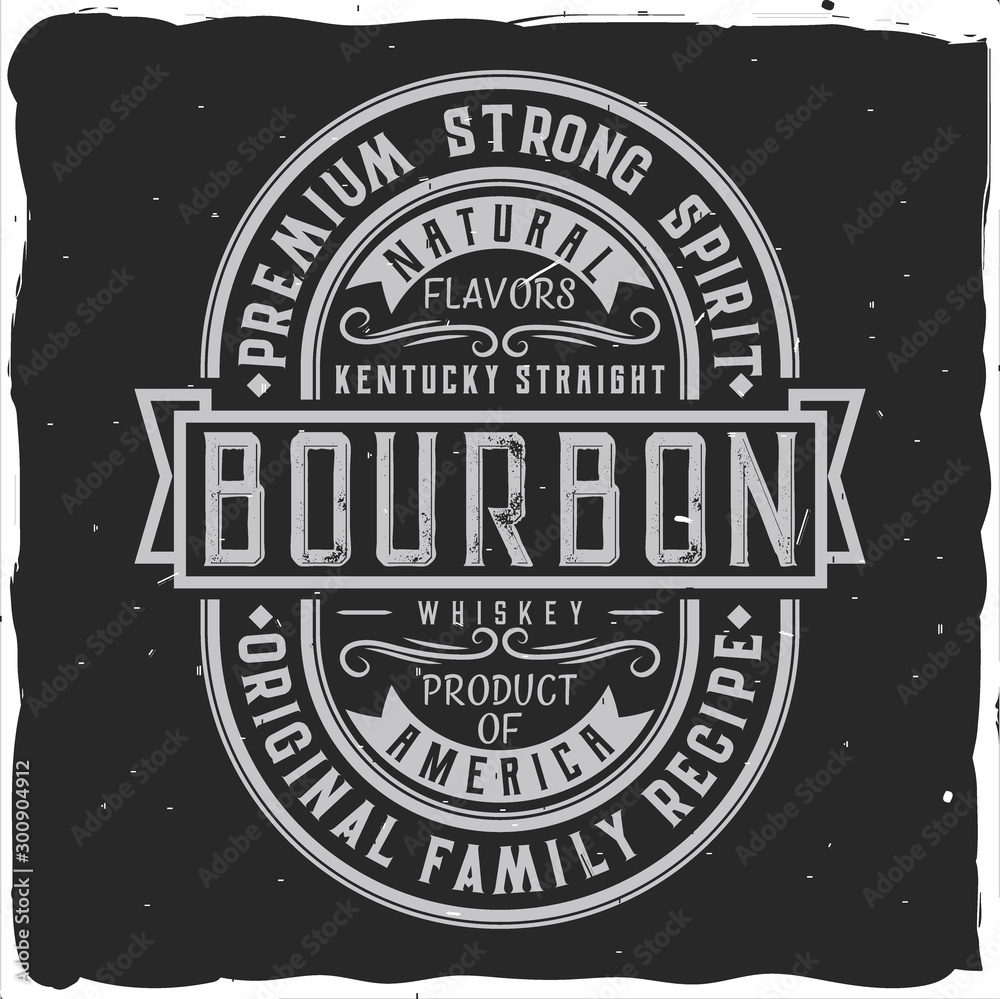 Obraz premium Vintage label design with lettering composition on dark background. T-shirt design.