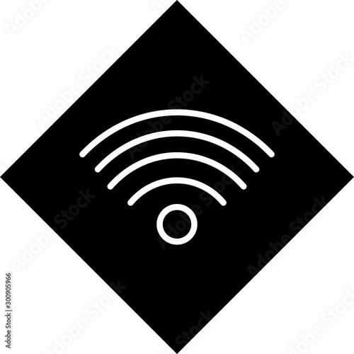 Wifi Signals Vector Icon White Background