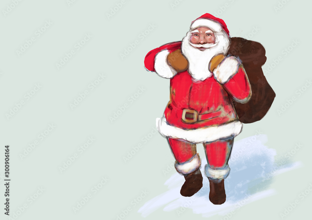 Santa Claus. Digital art. Free space for text. Santa Claus. Digital art. Free space for text.