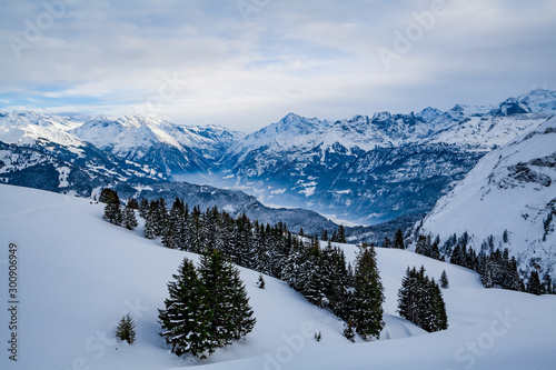 beautiful mountain view. Snow Mountain © EwaStudio