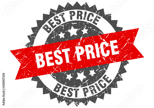 best price grunge stamp with red band. best price