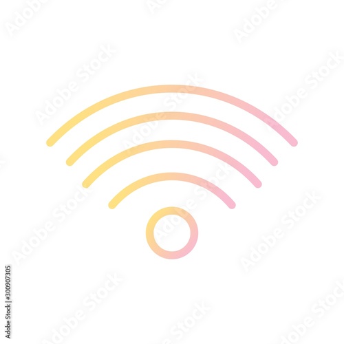 Wifi Signals Vector Icon White Background