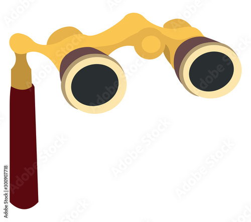 Opera glasses, illustration, vector on white background.