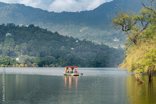 Bhimtal Lake near Nainital in Uttarakhand India