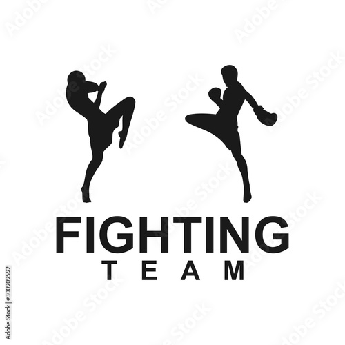 kick boxing Sport Silhouettes Activity, art vector design