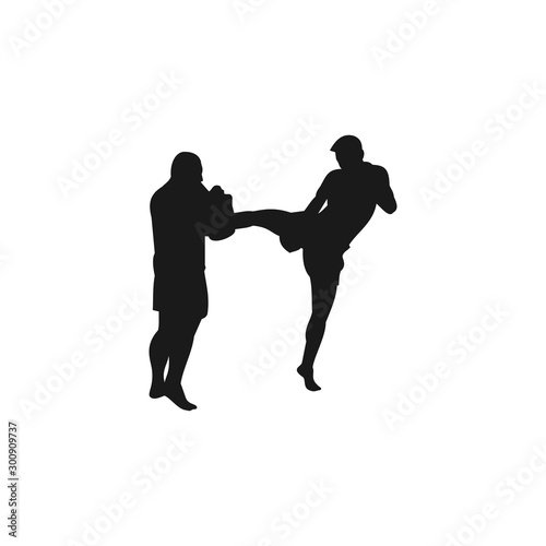 kick boxing Sport Silhouettes Activity, art vector design