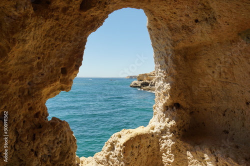 Algarve coastline  beautiful rock formation © Thea