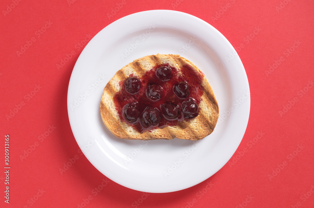 Toasted bread with jam Toasted bread with jam