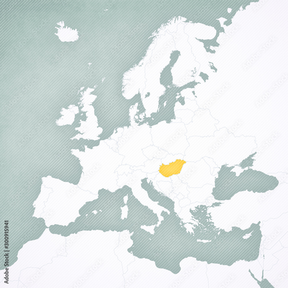 Map of Europe - Hungary