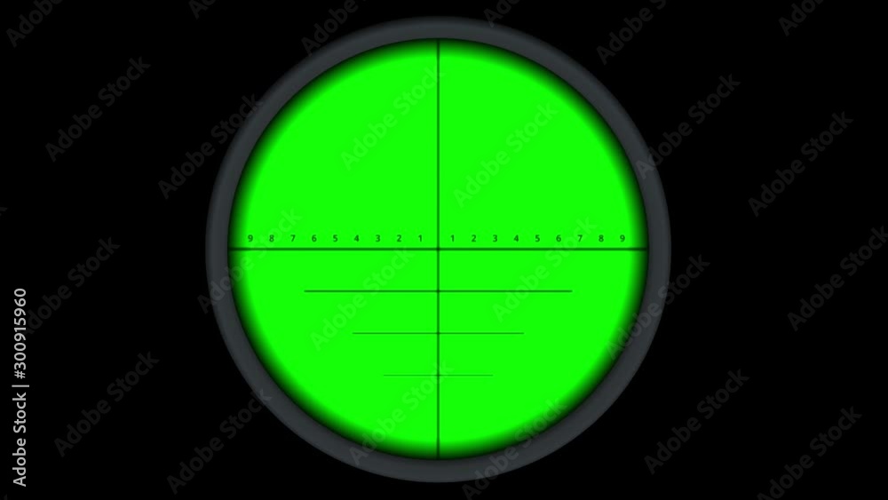 Gun sniper scope animation with green screen key color and shaking ...