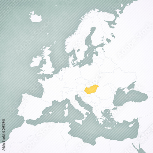 Map of Europe - Hungary