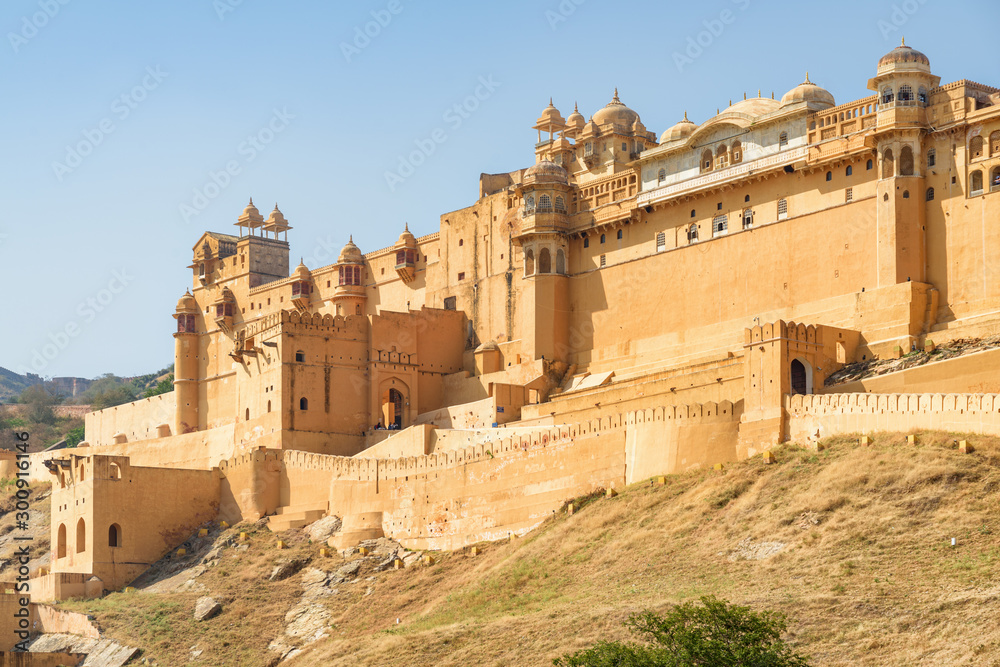 View of the Amer Fort and Palace in Jaipur, India View of the Amer Fort and Palace in Jaipur, India