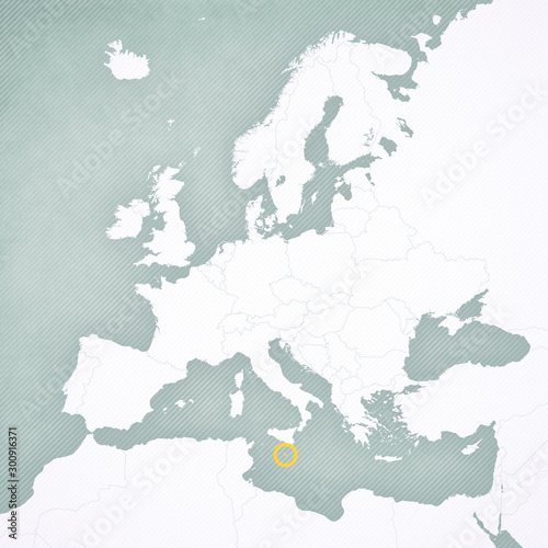 Map of Europe - Malta