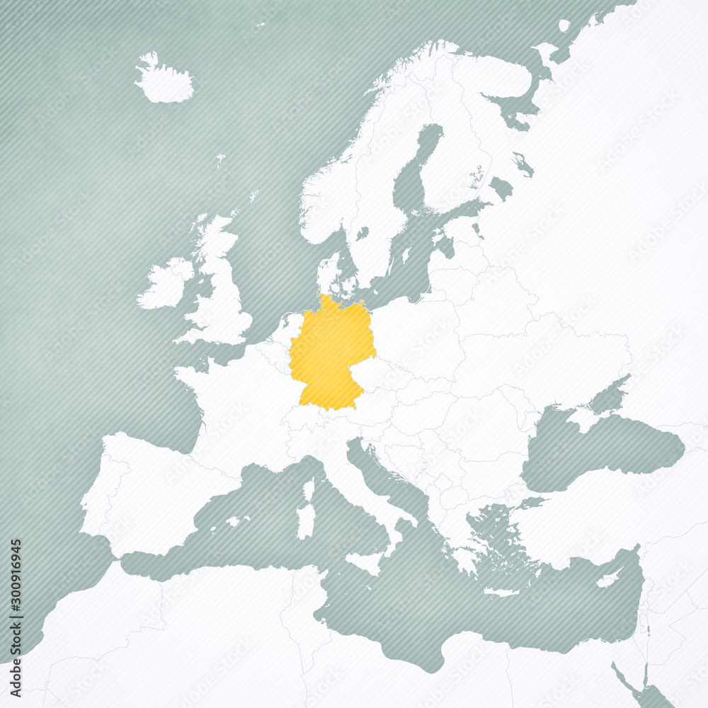Obraz premium Map of Europe - Germany