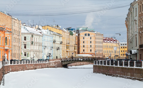 Moyka River in winter. St. Petersburg
