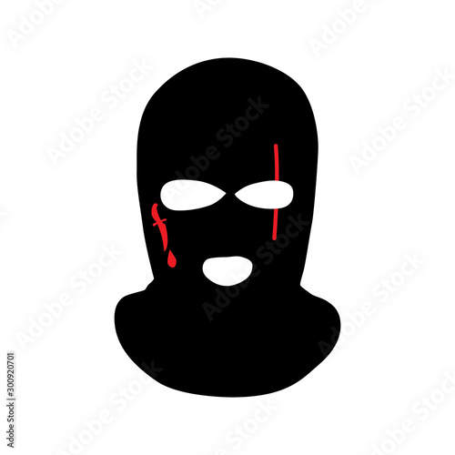 Vector masks of criminals, bandits and mafia
