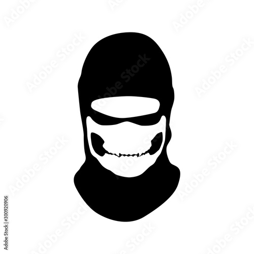 Vector masks of criminals, bandits and mafia