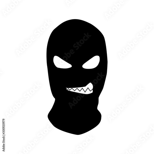 Vector masks of criminals, bandits and mafia