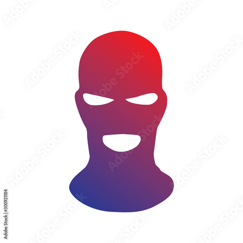 Vector masks of criminals, bandits and mafia