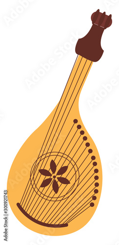Bandura, illustration, vector on white background.
