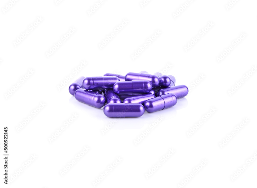  medical capsules isolated on white background